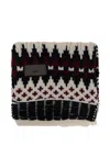 Akep Cable-knit Jacquard-patterned Scarf In Multi