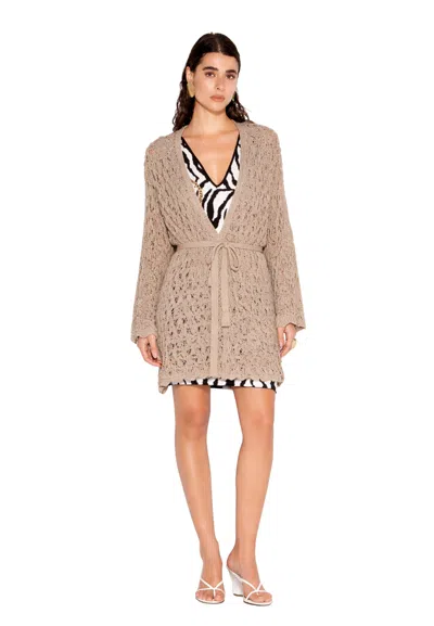 Akep Cardigan Woman  Perforated In Beige