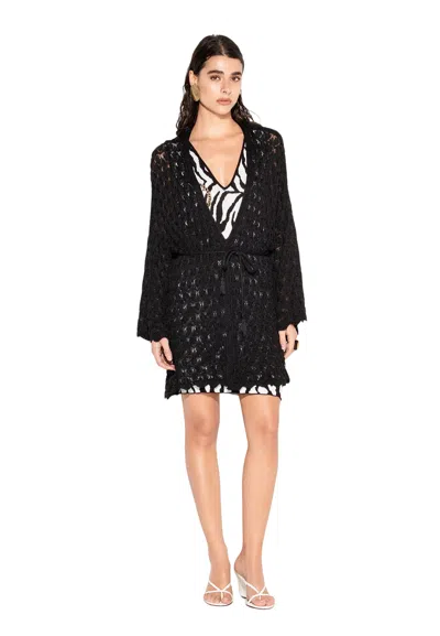 Akep Cardigan Woman  Perforated In Black