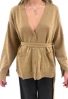 Akep Cardigan Woman  With Belt In Nude