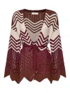 Akep Chevron Cardigan In Multi
