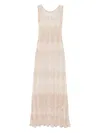 Akep Gestricktes Midikleid In Nude