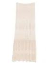 Akep Chevron-pattern Scalloped-hem Skirt In Neutral