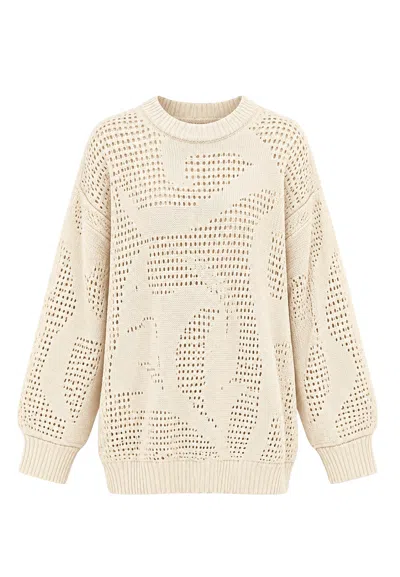 Akep Crew Pullover  In Cotton And Cashmere In Neutral