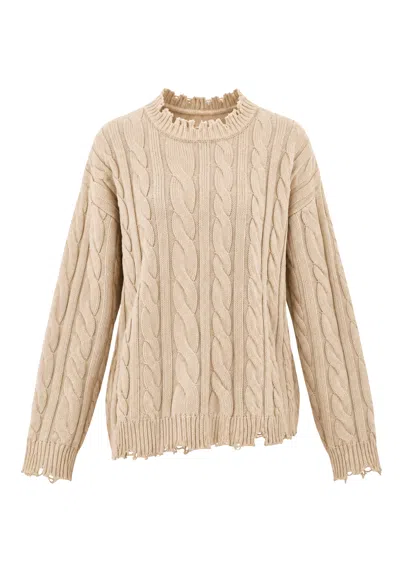 Akep Crew Pullover  On The Ground In Neutral