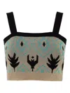 Akep Damask-pattern Jacquard Top In Black