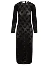 Akep Long Knitted Dress In Black