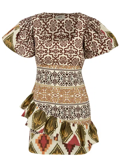 Akep Dresses Multi Colour In Brown