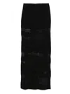 Akep Drop-stitch-detailing Maxi Skirt In Black