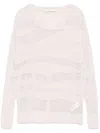 Akep Drop-stitch-detailing Top In Nude