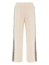 Akep Embroidered-panel Sweatpants In Neutral