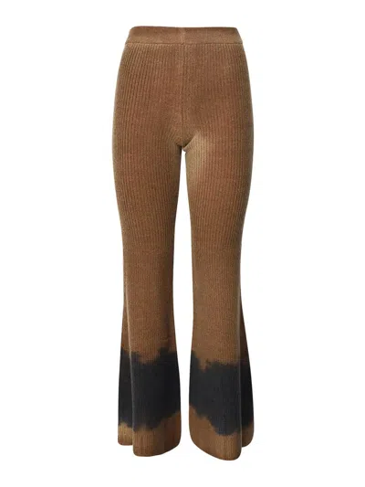 Akep Flared Fabric Pants In Grey