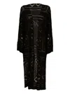 Akep Geometric-pattern Crochet Beach Cover-up In Black