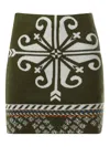 Akep Geometric-print Knit Skirt In Brown
