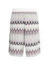 Akep Geometric-pattern Bermuda Shorts In White