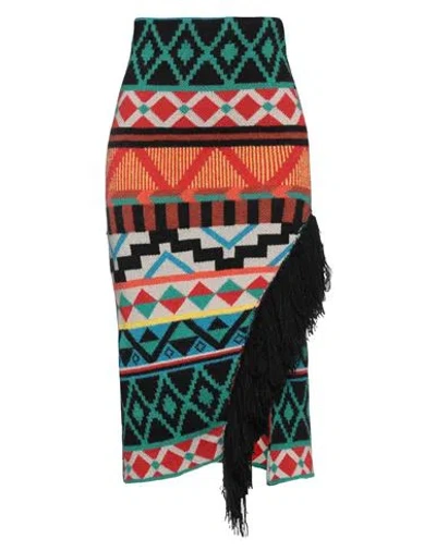Akep Inspired By  Woman Midi Skirt Red Size 6 Synthetic Fibers, Alpaca Wool, Merino Wool, Cashme