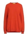Akep Inspired By  Woman Sweater Orange Size M Polyester, Merino Wool, Viscose, Cashmere