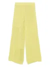 Akep Lace-stitch Knitted Trousers In Green