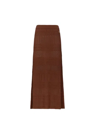 Akep Long Skirt Woman  Lance In Brown