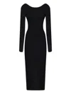 Akep Long-sleeve Backless Dress In Black