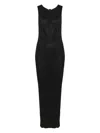 Akep Lurex-detail Maxi Dress In Black