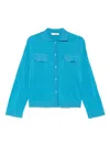 Akep Lurex-detail Shirt In Blue