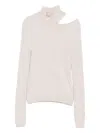 Akep Lurex-detail Sweater In Neutral