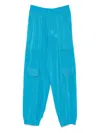 Akep Lurex-detail Track Pants In Blue