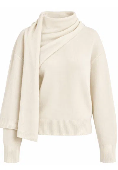 Akep Mesh With Embroidered Scarf  In Light