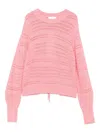 Akep Open-knit Sweater In Pink