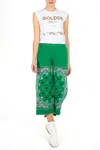 Akep Pantalone Palazzo Verde Con Stampa Bandana In Verde