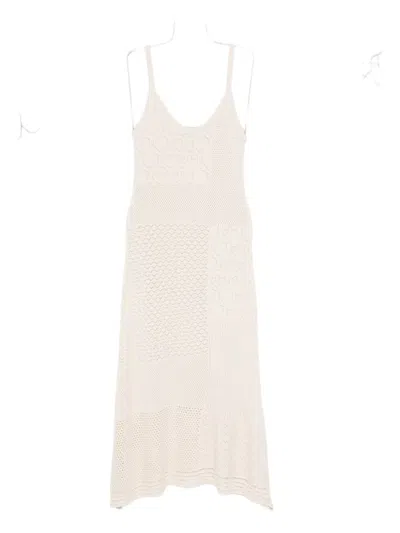Akep Patchwork Open-knit Dress