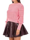 Akep Open-knit Sweater In Pink