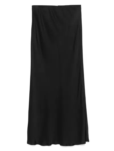 Akep Satin Maxi Skirt In Black
