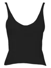 Akep Scoop-neck Fitted Top In Black