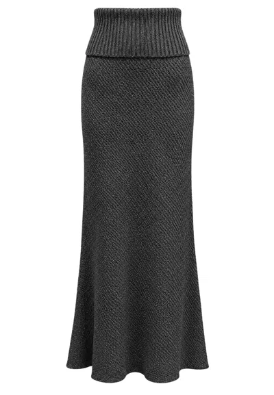 Akep Sissi Long  Skirt In Gray