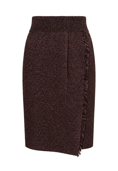 Akep Skirt   Knitted Wallet In Brown