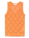 Akep Star-jacquard Vest In Orange