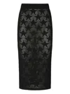 Akep Star-motif Knit Midi Fitted Skirt