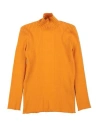 Akep Babies'  Toddler Girl Turtleneck Marigold Size 4 Viscose, Polyester, Polyamide In Yellow