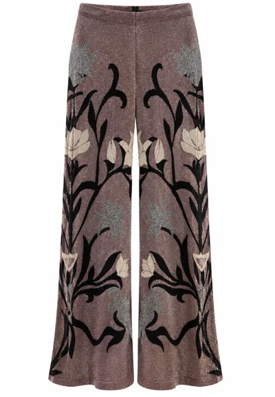 Akep Trousers  Palace Lurex In Brown