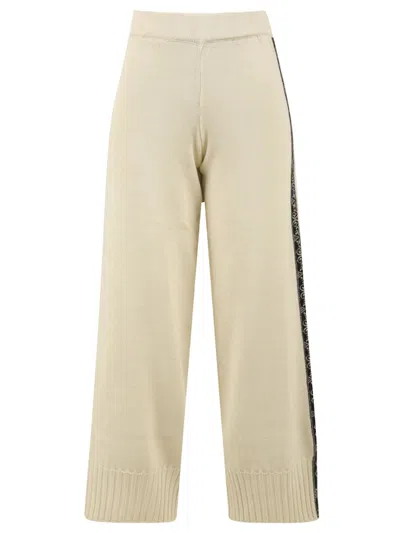 Akep Trousers Cream In Burgundy