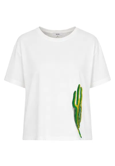 Akep T-shirt Woman  Side Print In White
