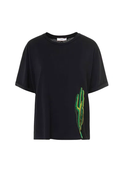 Akep T-shirt Woman  With Side Print In Black