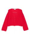 Akep V-neck Cardigan In Red