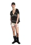 Akep Woman  Zig Zag In Black