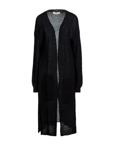 Akep Woman Cardigan Black Size 4 Acrylic, Polyamide, Mohair Wool