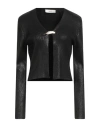 Akep Woman Cardigan Black Size L Viscose, Polyester, Polyamide