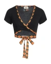 Akep Woman Cardigan Black Size M Cotton In Black