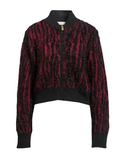Akep Woman Cardigan Burgundy Size S Acrylic, Polyamide, Polyester In Multi